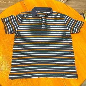 Patagonia striped polo 100% organic cotton men’s large